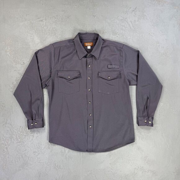 Vintage The Haband Tailgater Cotton and Polyester Blend Twill Button Up Shirt M - Picture 1 of 4